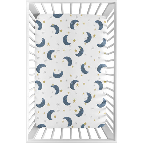 Sweet Jojo Designs Moon Bear Star Mini Fitted Crib Sheet & Reviews